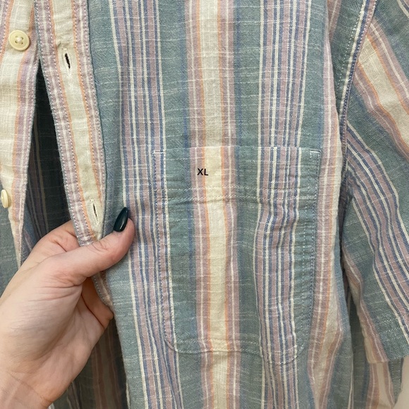 NWT Men’s American Eagle Outfitters Multicolor Striped Shirt - Picture 4 of 7